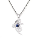 Mystical Moon Flower & Star Necklace - Durable Stainless Steel Pentacle Pendant - Spiritual Protection Gift for Seekers