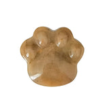 28×30mm Hand-Carved Crystal Cat Paw Stone | Natural Gemstone Cat Claw Figurine for Home Decor