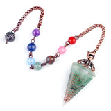 Wholesale Chakra Orgone Pendulum | Red Crystal Resin Pendulum with Copper Coil & 7 Chakra Chain for Divination