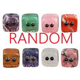 Mini Crystal Ghost Monster Statue - 20mm Assorted Colorful Genuine Stones Pixel Game Totem Office Stress Relief Toy