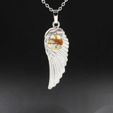 Crystal Angel Wing Pendant Necklace Angel Wing Necklace for Women Sterling Silver Friendship Cubic Zirconia Angel Wing Pendant