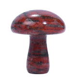 Natural Crystal Mushroom Carving Figurine | Mini Gemstone Mushroom Charm Pendant | Cottagecore Witchy Room Decor & Crystal Healing Stone