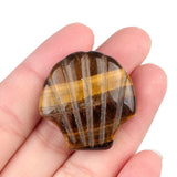 30mm Natural Crystal Shell Figurine | 30mm Natural Gemstone Pocket Stone Party & Home Decor