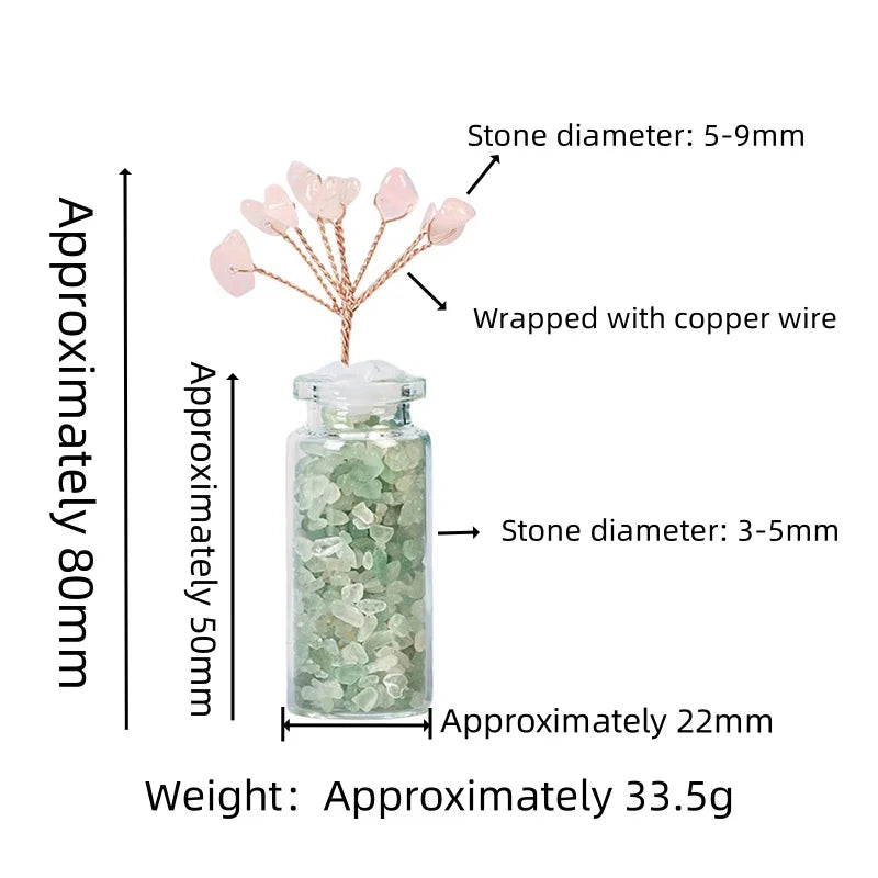 Handmade Crystal Tree Glass Bottles for Home Decoration Ornaments Party Gift