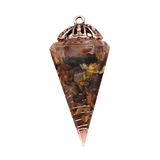 Wholesale Natural Crystal Resin Pendulum | Orgone Hexagonal Cone with Copper Coil for Dowsing & Chakra Healing