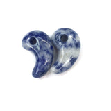 Comma Shape Natural Stone Pendant, Polished Crystal Agate Charms for DIY Necklace Bracelet Jewelry Making