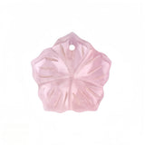 Hand Carved Natural Stone Flower Pendant 20MM Mixed Gemstone Loose Charm Bead for Handmade Jewelry Accessories Craft
