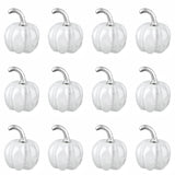12 PCS Set Natural Crystal Mini Pumpkin Carving Ornament, 20MM Gemstone Pumpkin Figurine, Halloween Home Decoration, Crystal Craft Gift