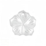 Hand Carved Natural Stone Flower Pendant 20MM Mixed Gemstone Loose Charm Bead for Handmade Jewelry Accessories Craft