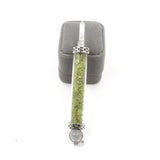Natural Crystal Chip Glass Bottle Wand Pendant, Reiki Chakra Healing Crystal Point Wand Charm for Necklace Jewelry Making Meditation