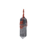 Natural Crystal Hexagonal Point Pendant • Copper Wire Wrapped Double Spiral Crystal Charm • Healing Chakra Gemstone Jewelry Making Accessory