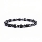 4MM Cube Gemstone Beads Hematite Stretch Bracelets for Women men