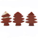 40-42mm Natural Green Aventurine Christmas Tree Carving, Hand-Carved Crystal Decor for Holiday & Home