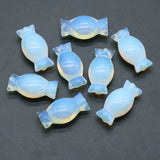48mm Natural Green Aventurine Candy-Shaped Figurine, Hand-Carved Healing Crystal for Holiday Gifts