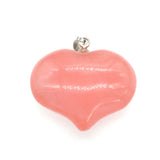 Boho Natural Crystal Heart Pendant, Polished Heart‑Shaped Healing Gemstone with Connector Bail, Reiki Meditation Energy Stone Amulet Pendant Bulk Supply