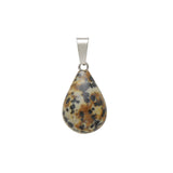 Natural Crystal Teardrop Pendant Necklace, Polished Gemstone Water Drop Sweater Chain for Women, Healing Stone Jewelry