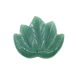 Hand Carved Natural Crystal Maple Leaf Pendant Charms Mixed Assorted Gemstone Pre-Drilled Leaf Beads for DIY Necklace Bracelet Jewelry Making