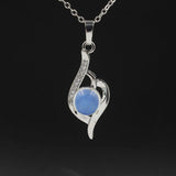 Letter N Heart Crystal Pendant necklace jewelry chakra charm healing quartz for women and girl