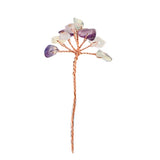 Carved Natural Crystal Chips Gemstone Tree Branch Semi-Precious Stone Home Decoration Ornament for DIY Craft Making