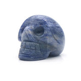 Halloween Skull Crystal Carving | Natural Unakite Healing Stone Figurine for Gothic Home Decor & Gift
