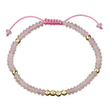 Boho Natural Stone Heishi Disc Beaded Bracelet, Hand Braided Sliding Adjustable Cord Stacking Bracelet for Women Ethnic Daily Jewelry