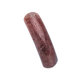 10×36mm Smooth Curve Natural Stone Pendant | Polished Red Jasper Bead for DIY Bracelet & Jewelry Making
