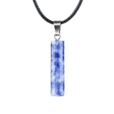 8X30MM Cylinder Shaped Gemstone Pendant Necklace Charms Women's Crystal Charms Jewelry Gifts to Friend
