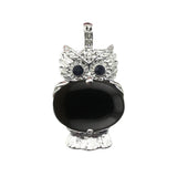 Silver Owl Gemstone Pendant for Making Jewelry #SP1760 Healing Chakra Crystal Bird Animal