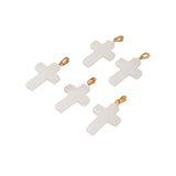 Healing Crystal Glass Cross Pendant Various Color Small Cross Pendant Necklace Keychain Earring Accessories