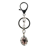 Oval Gemstone Pendant Keychain KC1502