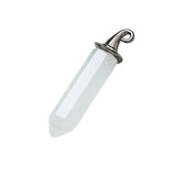 Natural Crystal Hexagonal Point Pendant with Witch Hat Bail | Healing Stone Charm for DIY Jewelry