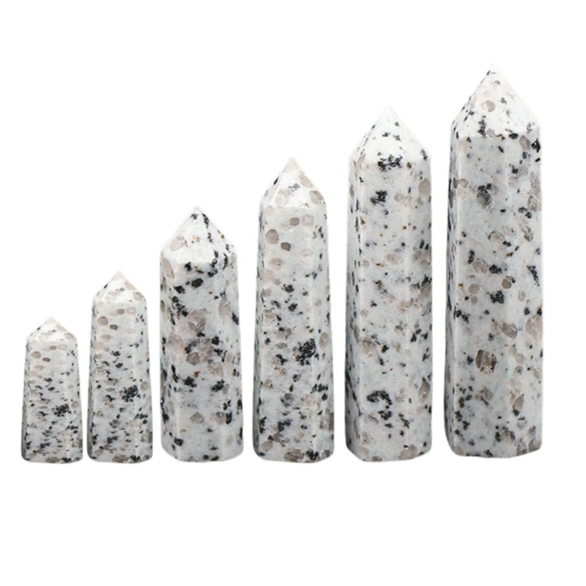 Natural Sesame Jasper Crystal Point Tower Polished Hexagonal Obelisk Wand for Home Decor Meditation Crystal Collection Gift