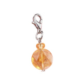 10MM Faceted Disc Gemstone Pendant Charm Tag with Lobster Clasp  Healing Crystal Stone Charm for Keychain #SP1895