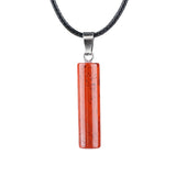 8X30MM Cylinder Shaped Gemstone Pendant Necklace Charms Women's Crystal Charms Jewelry Gifts to Friend