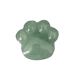 28×30mm Hand-Carved Crystal Cat Paw Stone | Natural Gemstone Cat Claw Figurine for Home Decor