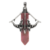 Vintage Cupid Arrow Crystal Point Pendant - Spiritual Healing Jewelry Charm