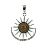 Vintage Sun Burst Gemstone Charm - Spiritual Healing Crystal Pendant Jewelry