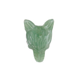 Handmade Craved 1 Inch Mini Wolf Head Crystal Figurine Ornament for Home Decor Meditation, Reiki & Spiritual Gift #SP1887