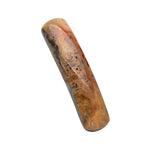 10×36mm Smooth Curve Natural Stone Pendant | Polished Red Jasper Bead for DIY Bracelet & Jewelry Making