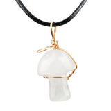 Bohemian Mushroom Crystal Necklace | 15×20mm Gemstone Pendant Vacation & Party Gift