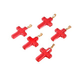 Healing Crystal Glass Cross Pendant Various Color Small Cross Pendant Necklace Keychain Earring Accessories