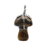 Bohemian Mushroom Crystal Necklace | 15×20mm Gemstone Pendant Vacation & Party Gift