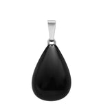 Natural Crystal Teardrop Pendant Necklace, Polished Gemstone Water Drop Sweater Chain for Women, Healing Stone Jewelry