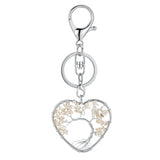 Tree of Life Chakra Key chain Pendant Heart-Shaped 7 Chakras Natural Gemstone Handmade key chain for Women Men