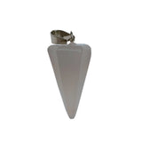 Faceted Cone Crystal Pendants for DIY Jewelry Making, Natural Gemstone Dowsing Pendulum Charms with Bail, Wholesale Wicca Divination Supplies for Necklaces