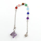 Multi Natural Crystal Merkaba Star Pendant Necklace Mixed Gemstone 3D Star Charm Jewelry for Women Gift