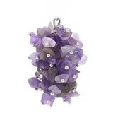 Natural Rose Quartz Grape Cluster Pendant Necklace Chakra Healing Crystal Jewelry for Women