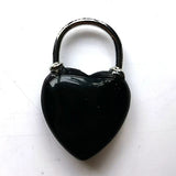 Natural Crystal Heart Lock Pendant Charms, Chakra Stone Beads for DIY Necklace Jewelry Making