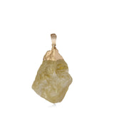 Gold Dipped Natural Raw Crystal Pendant Necklace, Irregular Rough Gemstone Chakra Healing Stone Necklace for Women