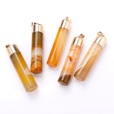 Multi‑Color Banded Agate Cylinder Pendant Gold Plated Top Cap Natural Stone Bar Pendant, Raw Polished Crystal Charm for Handmade Necklace Craft